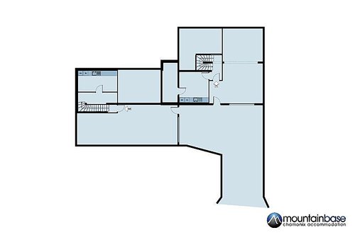 Floorplan Chalet des Liarets 1 & 2 (lower floor)