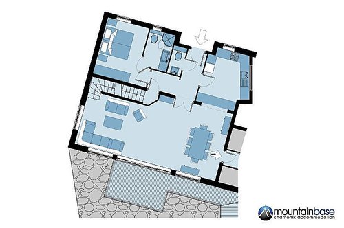 Chalet des Liarets 3 ground floorplan