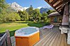 Terrace with hot tub & mountain views