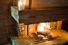 Chalet les Sauberands fireplace